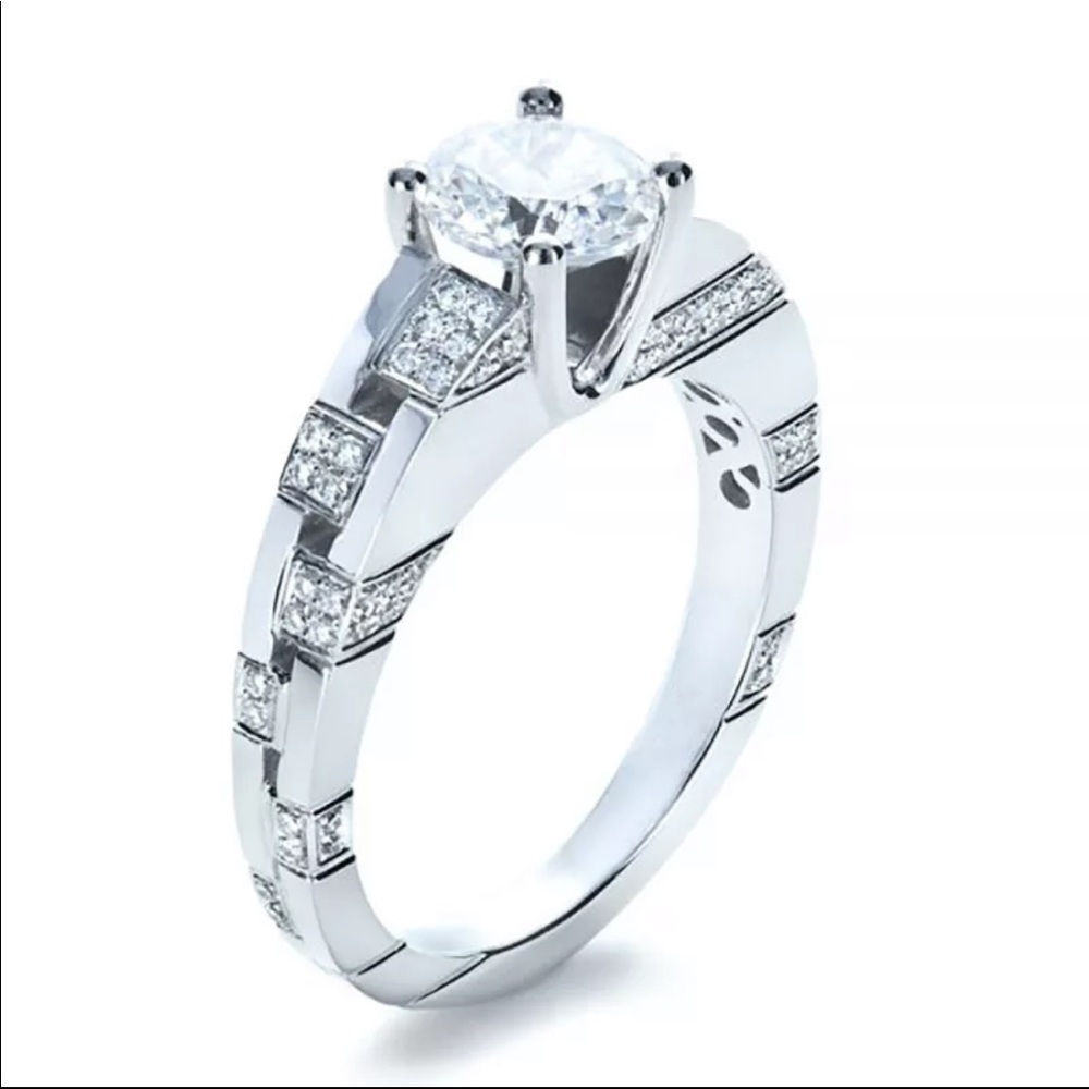 New Women’s 925 Silver Diamond Engagement Ring